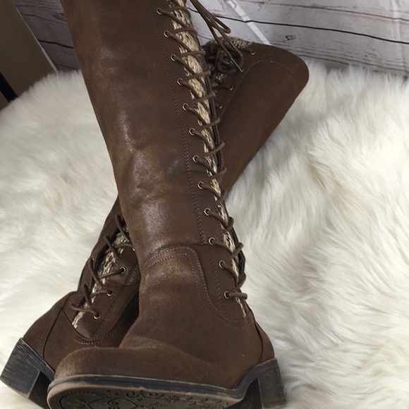 Knee high brown boots sz 8M - Picture 10 of 14